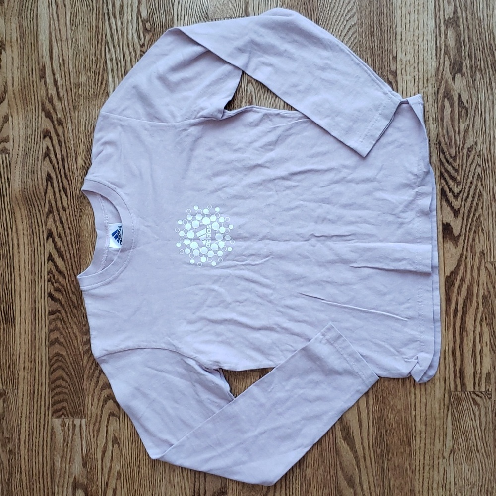 (M) Adidas Youth Pastel 100% Cotton Graphic Top Athleisure Sporty Classic Fit